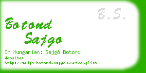 botond sajgo business card